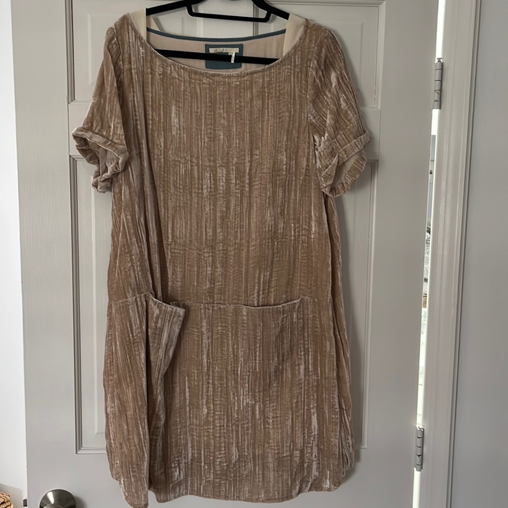 Crushed velvet shirt dress - Anthropologie